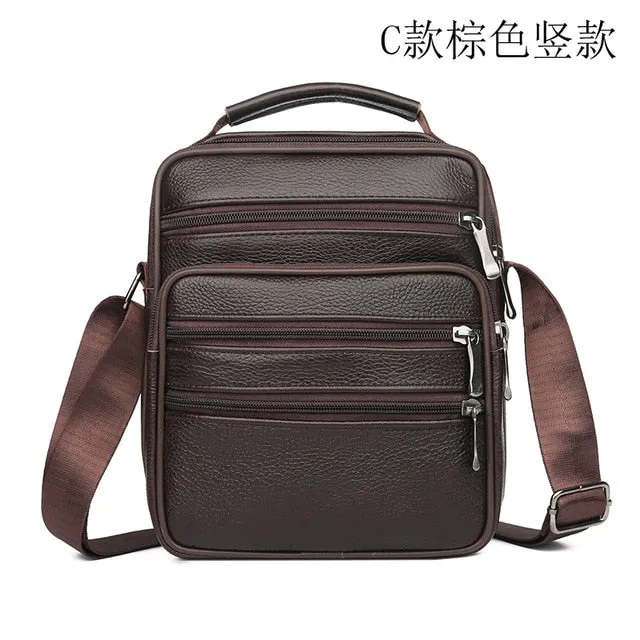 Men Messenger Bags Fashion Business Cowhide Shoulder Bags For Men Genuine Leather Bags High Capacity Handbags 2021 New