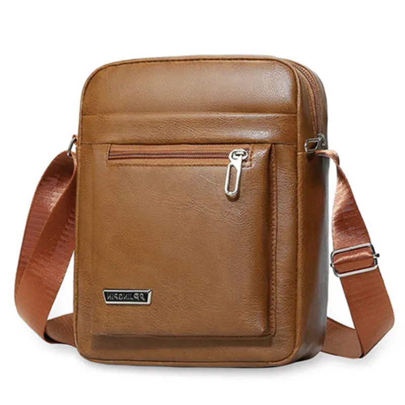 Men's Genuine Leather Crossbody Shoulder Bags High quality Tote Fashion Business Man Messenger Bag Leather Bags fanny pack
