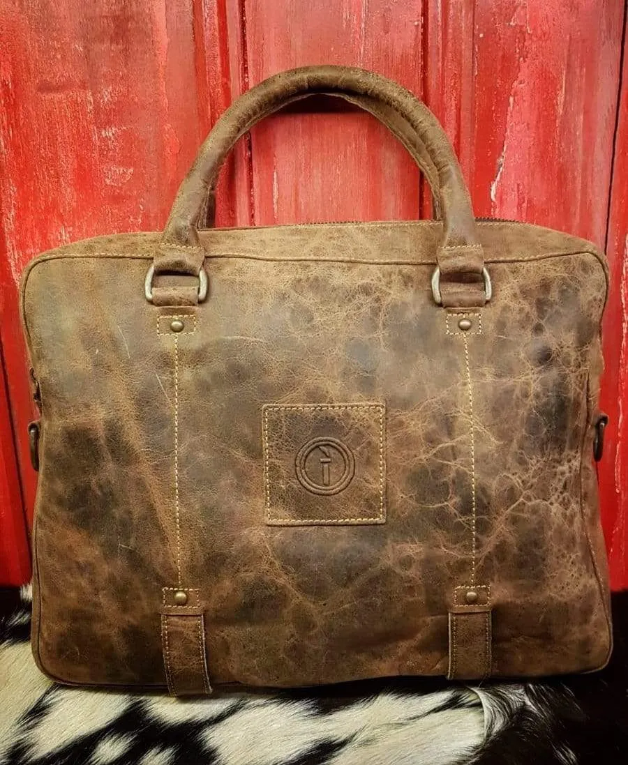 Mens Leather Satchel Bag - Yarra