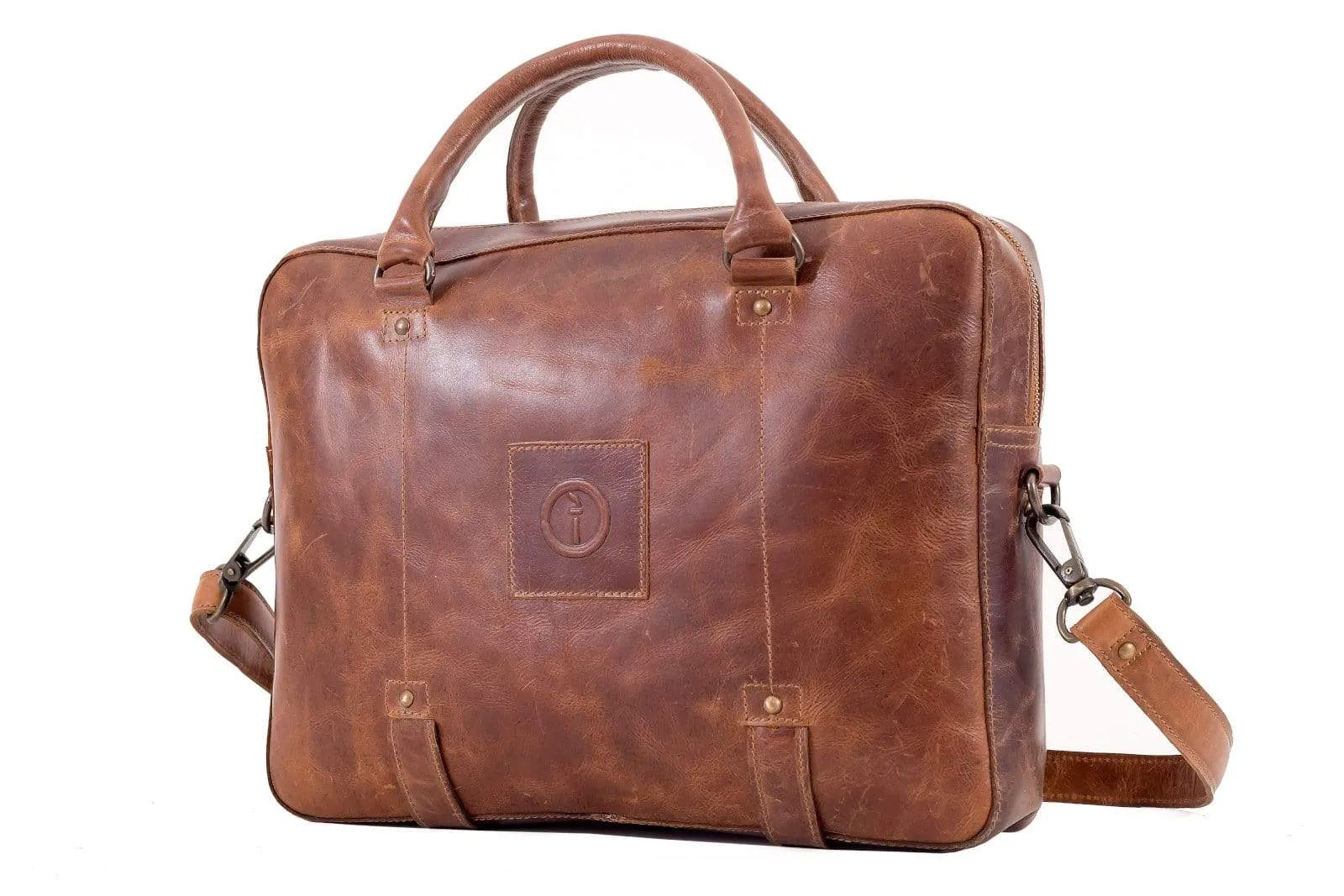 Mens Leather Satchel Bag - Yarra