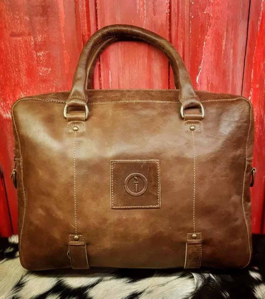 Mens Leather Satchel Bag - Yarra
