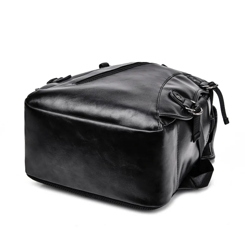 Men's Soft Leather Business Male Leisure Distribution Backpacks
