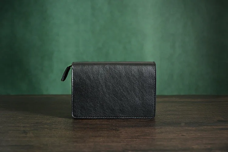 Mens' Vintage Genuine Leather Clutch Purse Men Business Clutch Hand Bag Cowhide Wallet D075