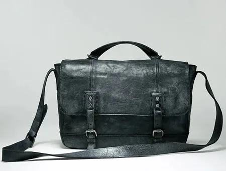 Men's Vintage Style Genuine Leather Messenger Bag