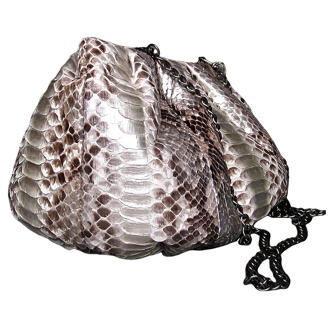Metallic Silver Dumpling Bag