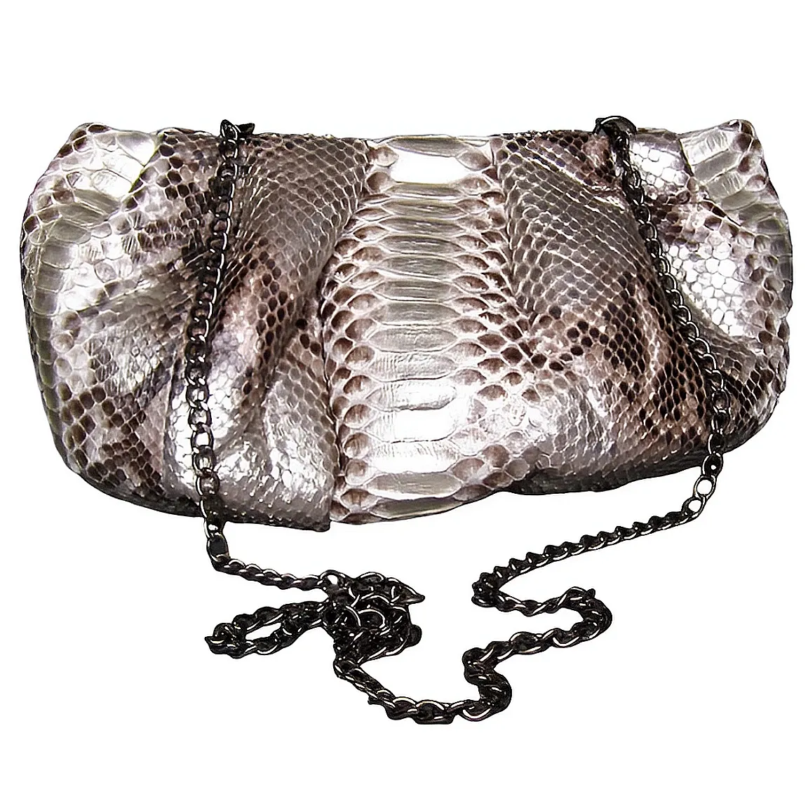 Metallic Silver Dumpling Bag
