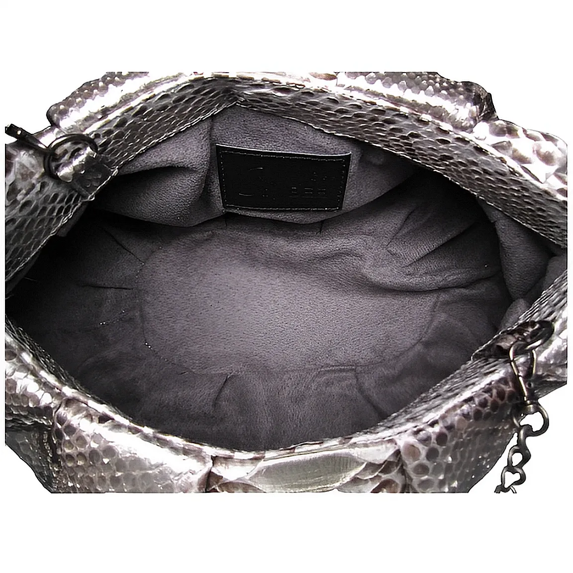 Metallic Silver Dumpling Bag