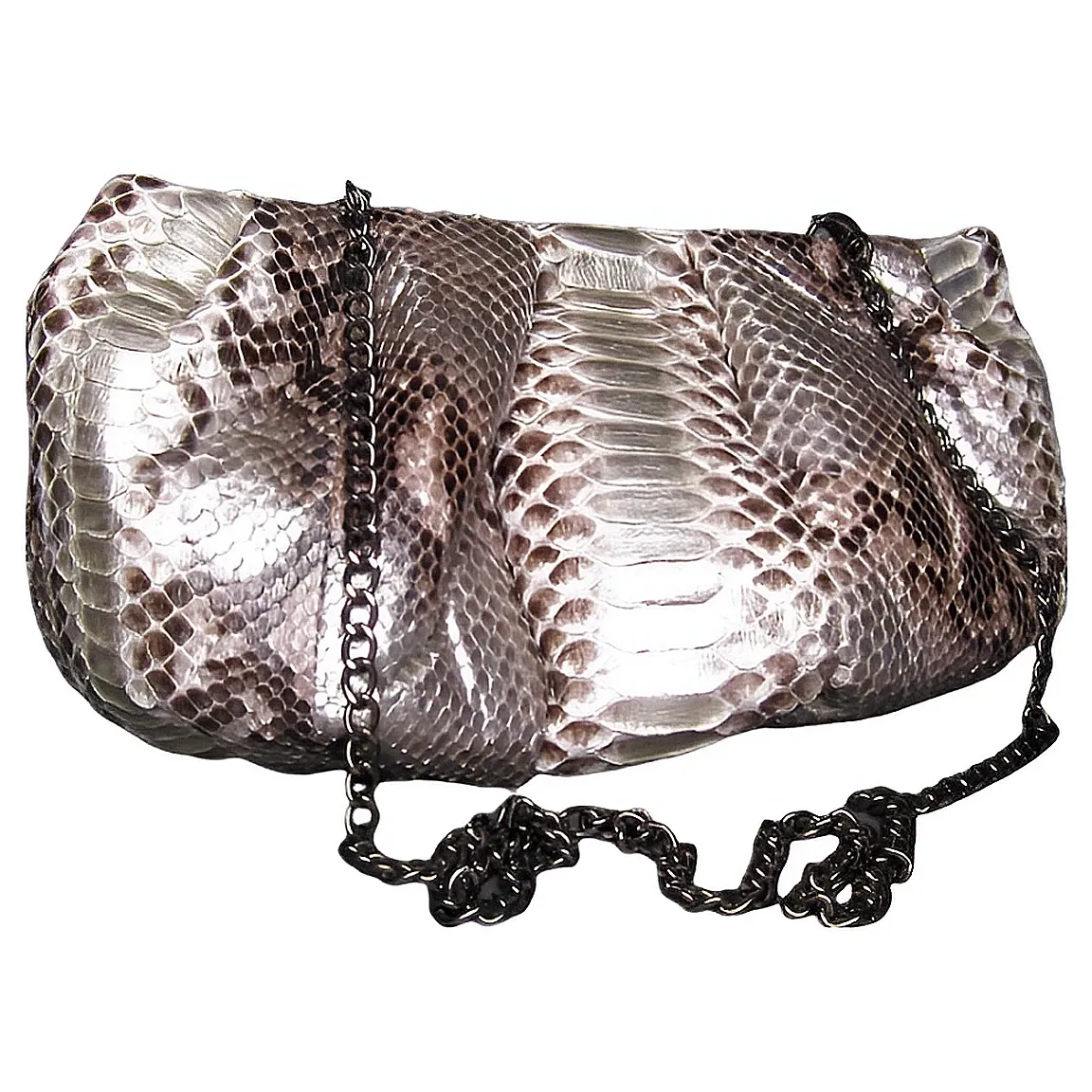 Metallic Silver Dumpling Bag