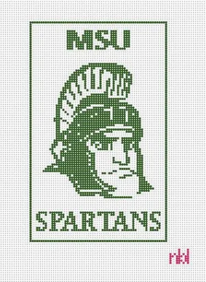 Michigan State Mini Flag Canvas