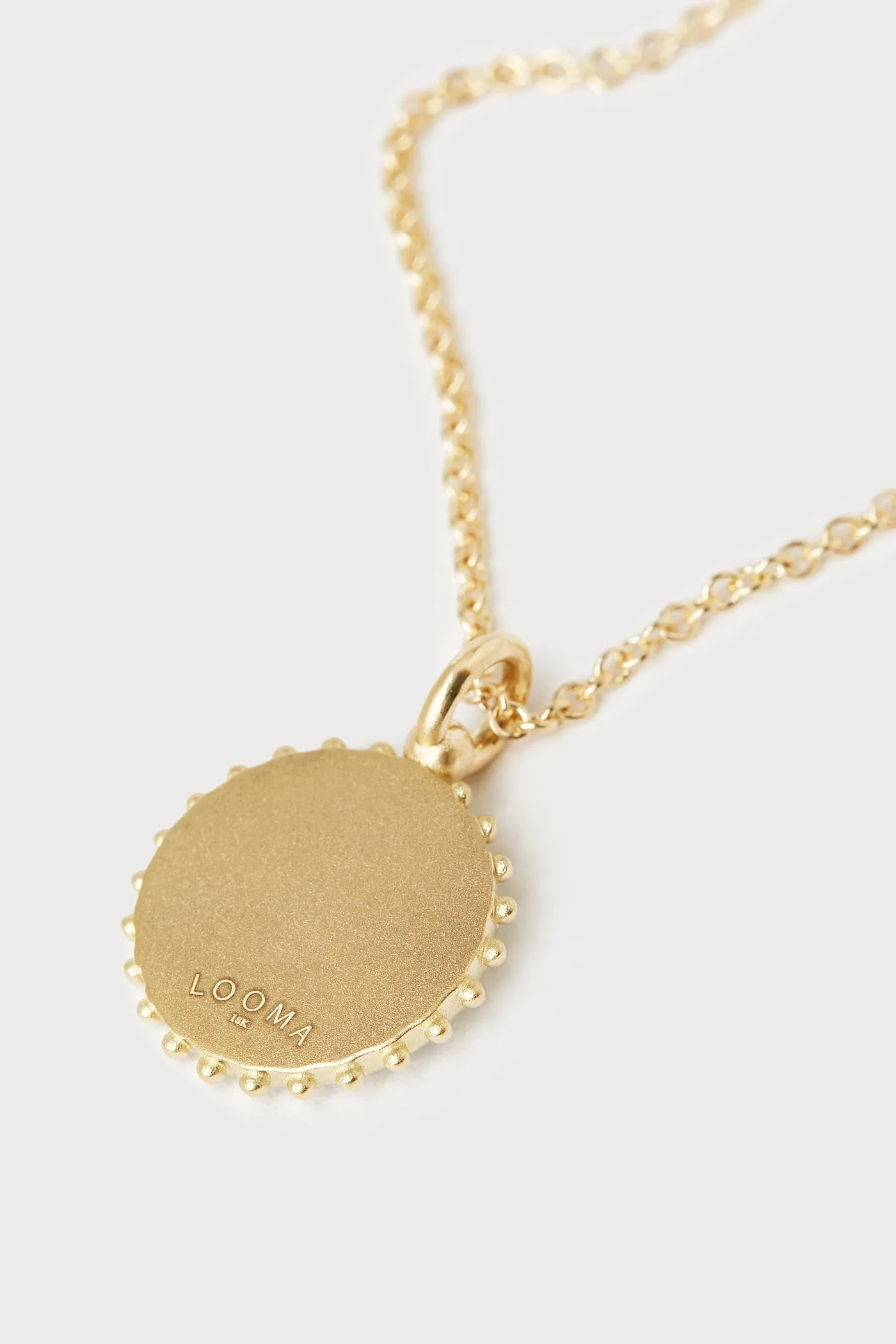 Mini Canvas Diamond Initial Necklace <br> Rhodochrosite