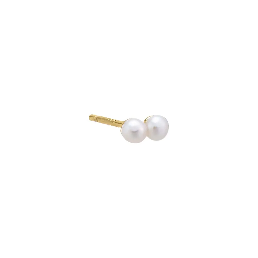 Mini Double Pearl Stud Earring