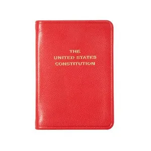 MINI LEATHER BOOK - GI - UNITED STATES CONSTITUTION - RED