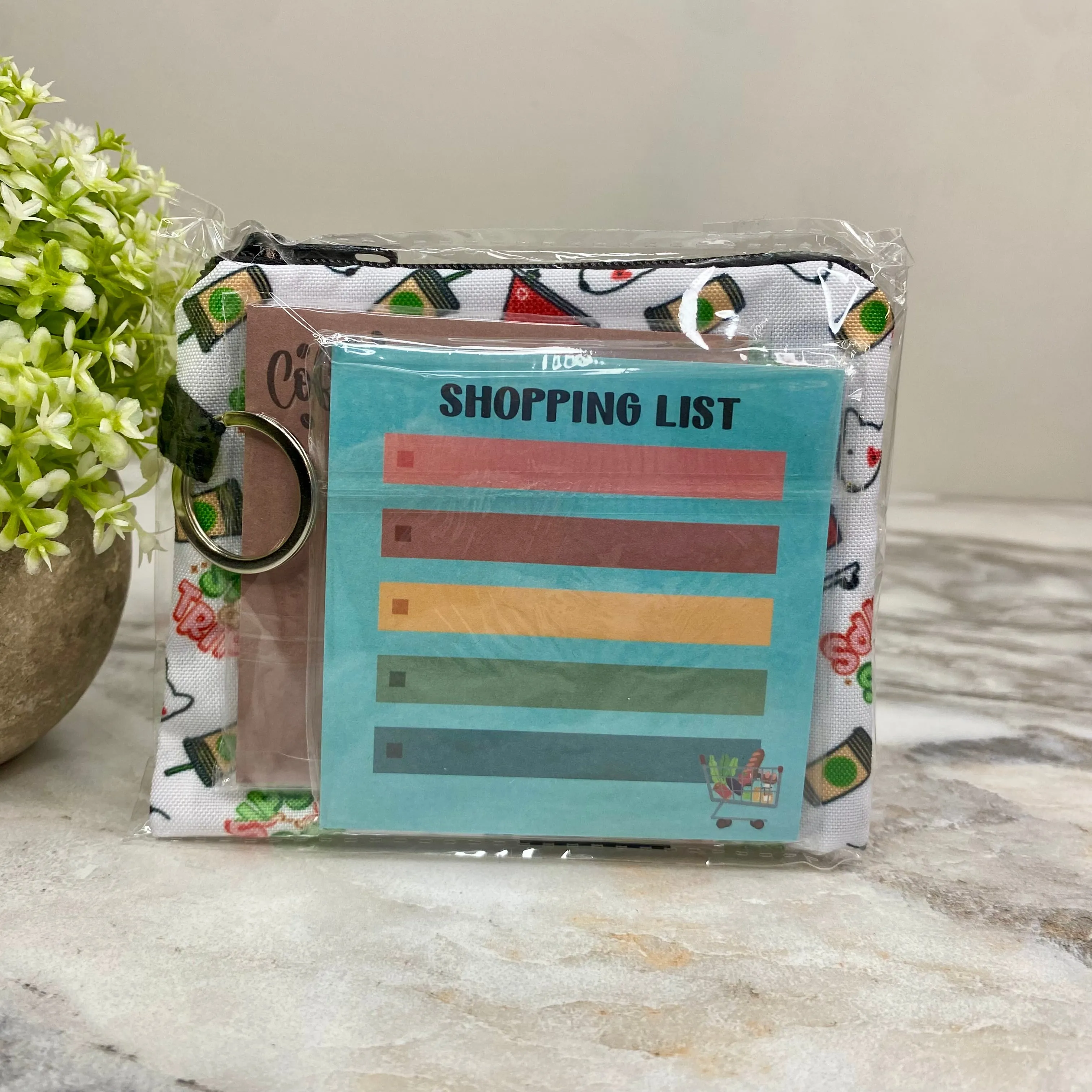 Mini Pouch & Sticky Notes Bundled Set - Sips & Trips