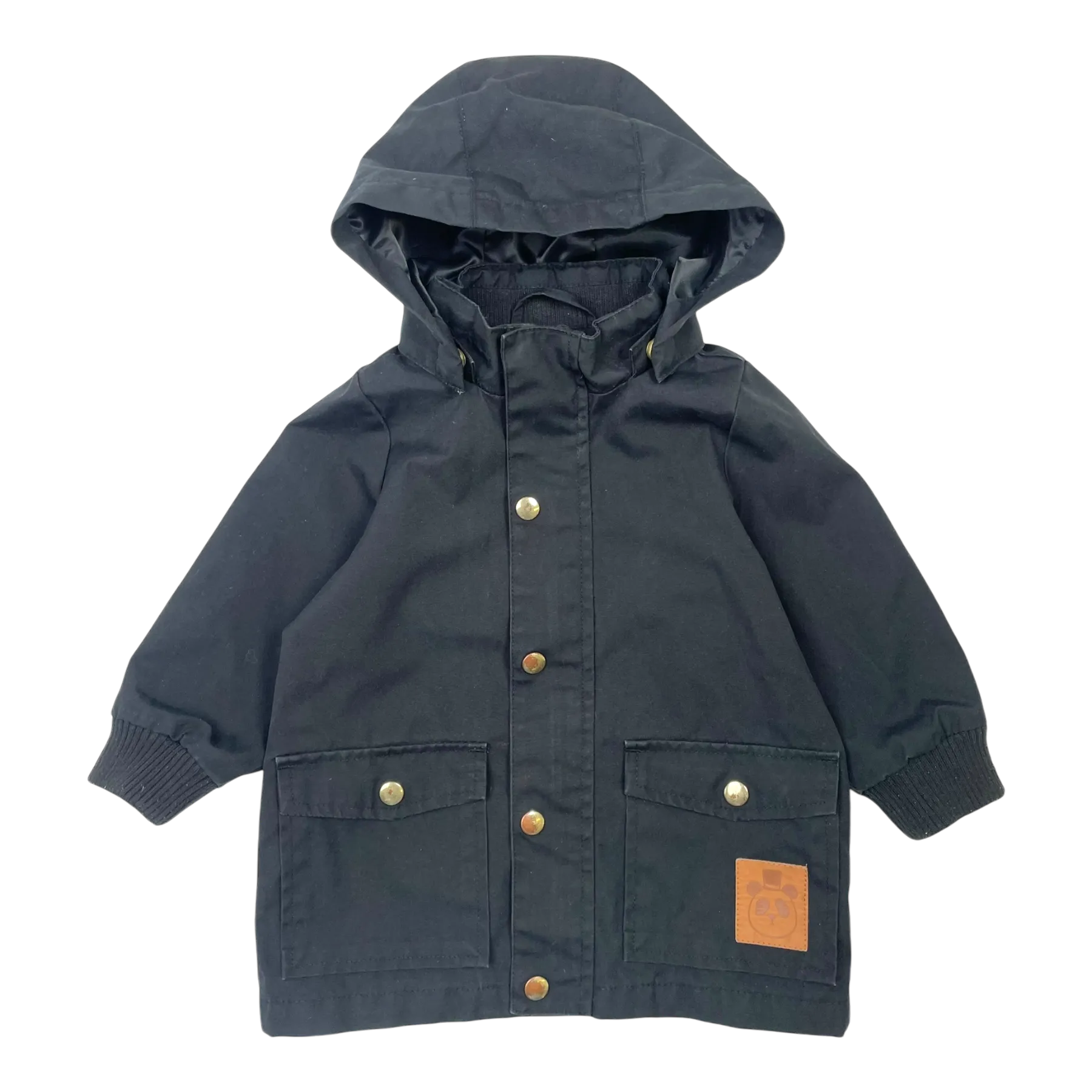 Mini Rodini pico jacket, black | 80/86cm