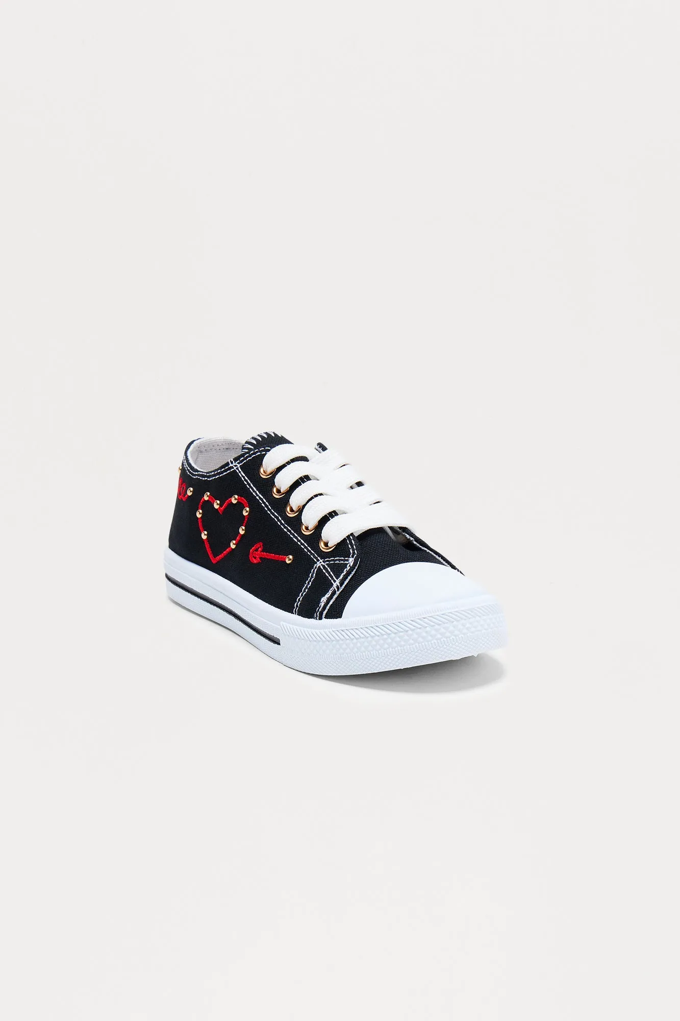 Mini Struck My Heart Sneaker - Black