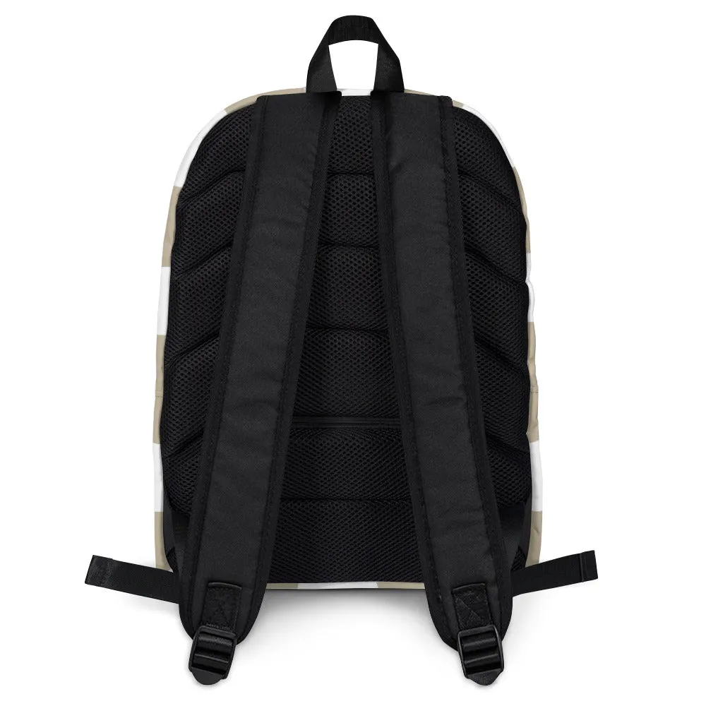 Mocca Chequered Flag - Sustainably Made Backpack