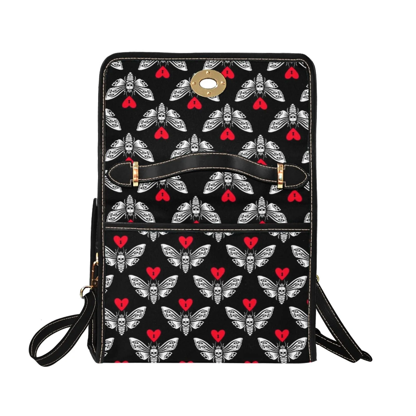 Moth Heart Goth Satchel Bag, Pastel Goth Purse, Nu Goth, Occult Symbol, Kawaii Goth, Alternative Girls, Esoteric Symbol, Witchy Vibes