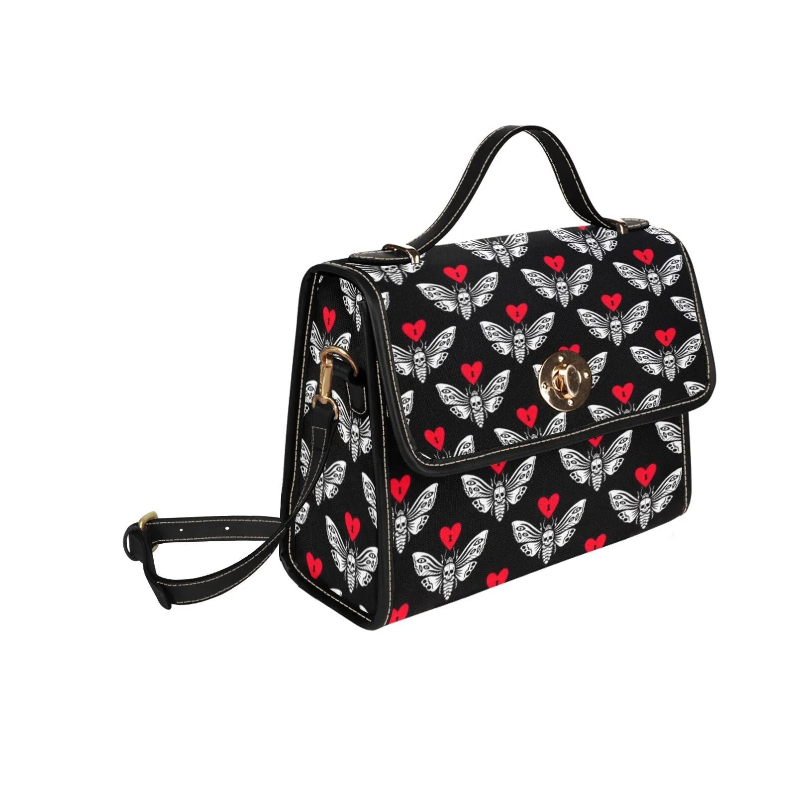 Moth Heart Goth Satchel Bag, Pastel Goth Purse, Nu Goth, Occult Symbol, Kawaii Goth, Alternative Girls, Esoteric Symbol, Witchy Vibes