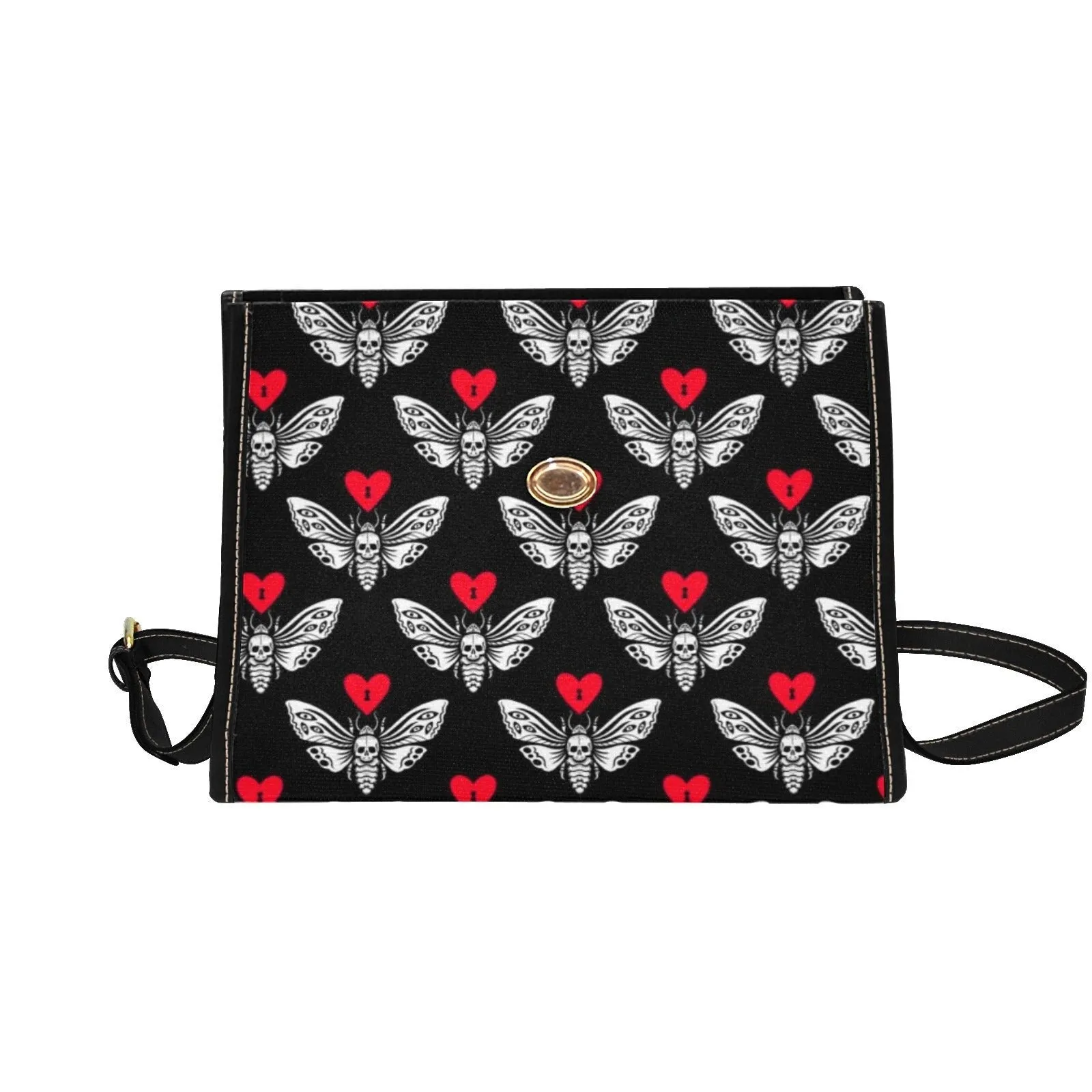 Moth Heart Goth Satchel Bag, Pastel Goth Purse, Nu Goth, Occult Symbol, Kawaii Goth, Alternative Girls, Esoteric Symbol, Witchy Vibes