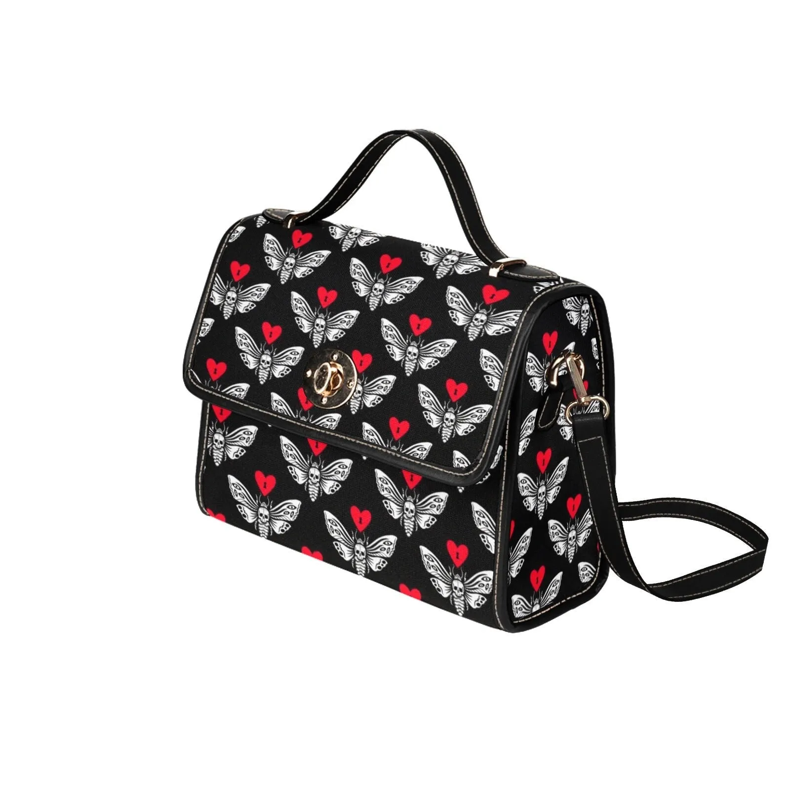 Moth Heart Goth Satchel Bag, Pastel Goth Purse, Nu Goth, Occult Symbol, Kawaii Goth, Alternative Girls, Esoteric Symbol, Witchy Vibes