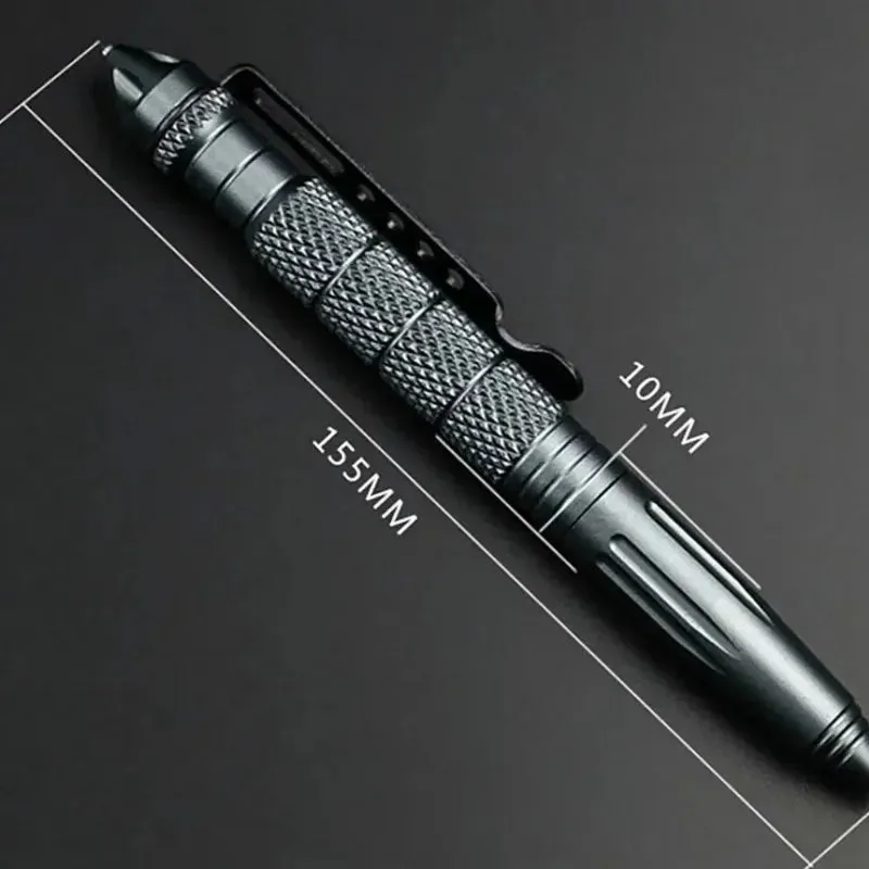 Multi-Functional Metal Tactical Pen Glass Breaker Survival Anti Skid Emergency Self Defense Outdoor Supplies Security Tactical