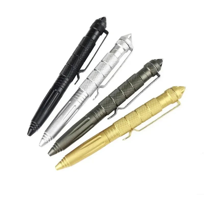 Multi-Functional Metal Tactical Pen Glass Breaker Survival Anti Skid Emergency Self Defense Outdoor Supplies Security Tactical