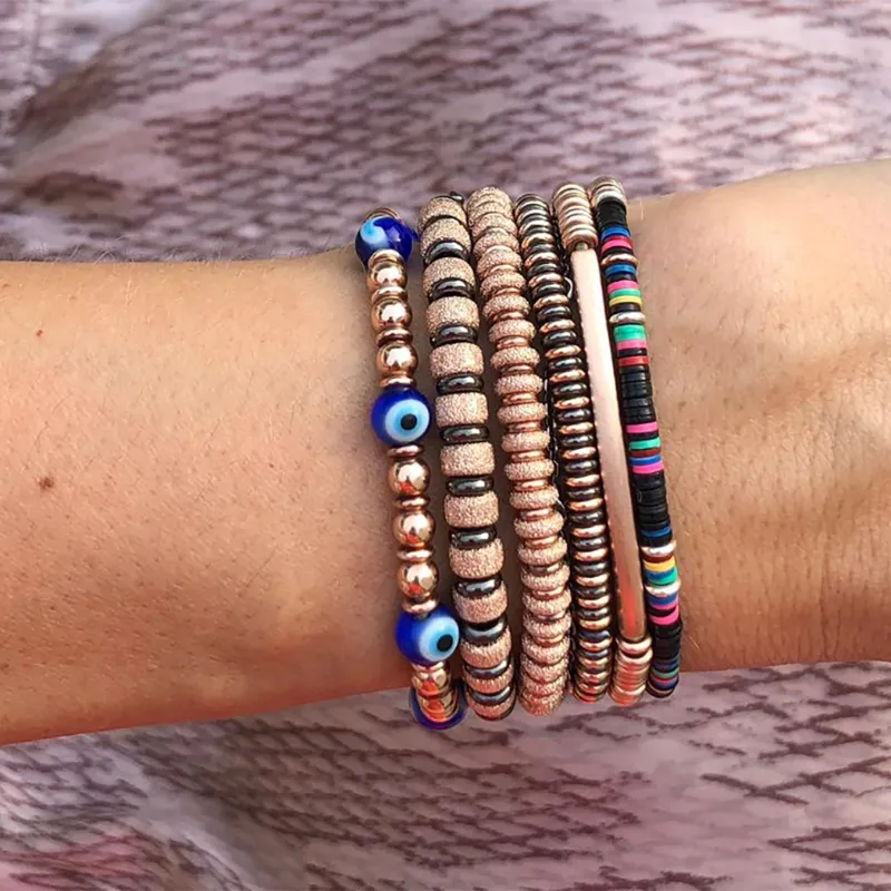 Multicolor Black African with Black PVD bracelet