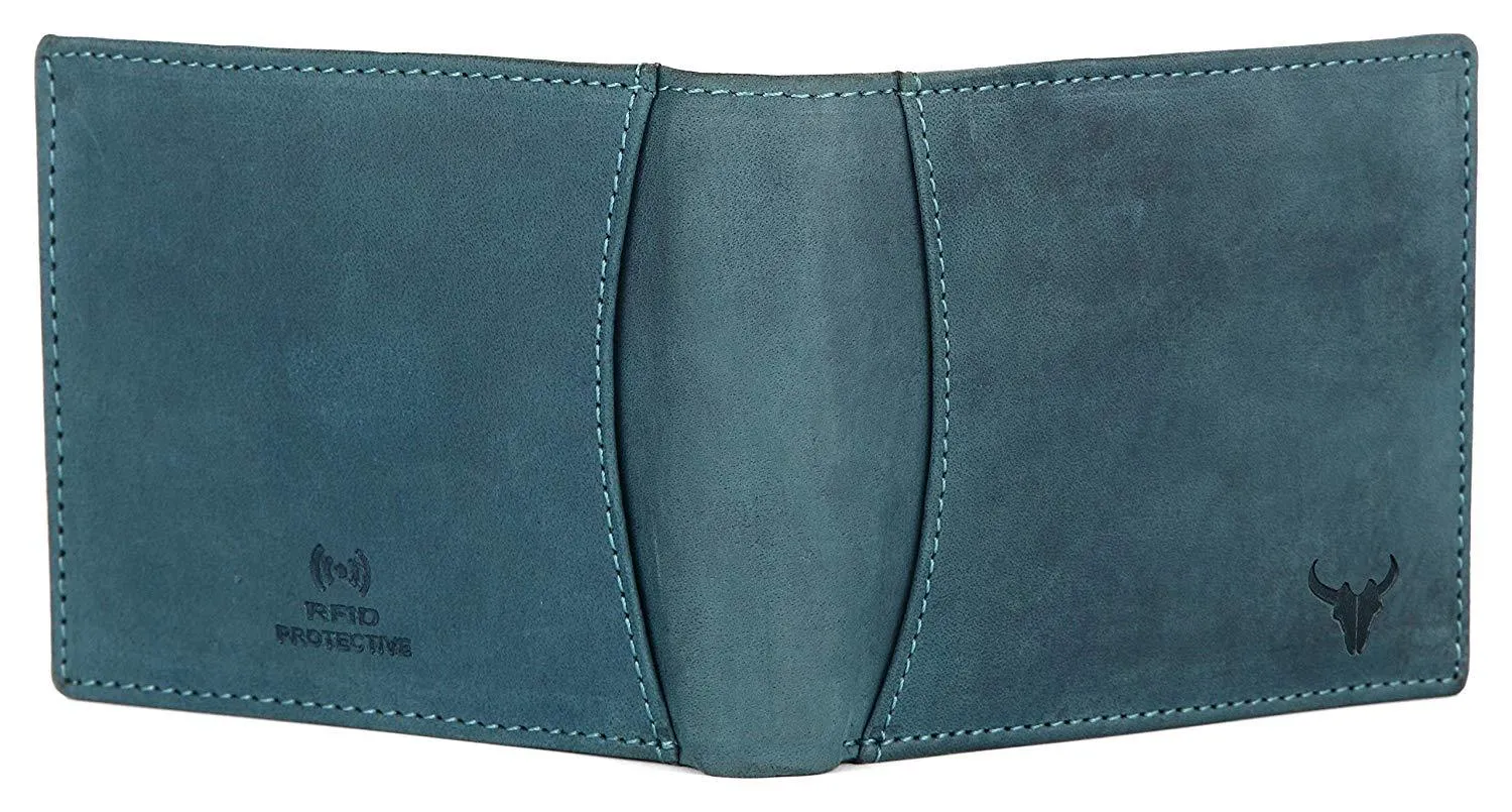 Napa Hide Blue Men's Wallet (NPH009 BLU HNTR)