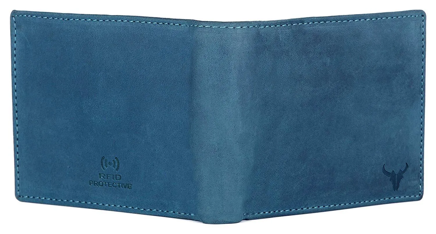 Napa Hide Blue Men's Wallet (NPH013 BLU HNTR)