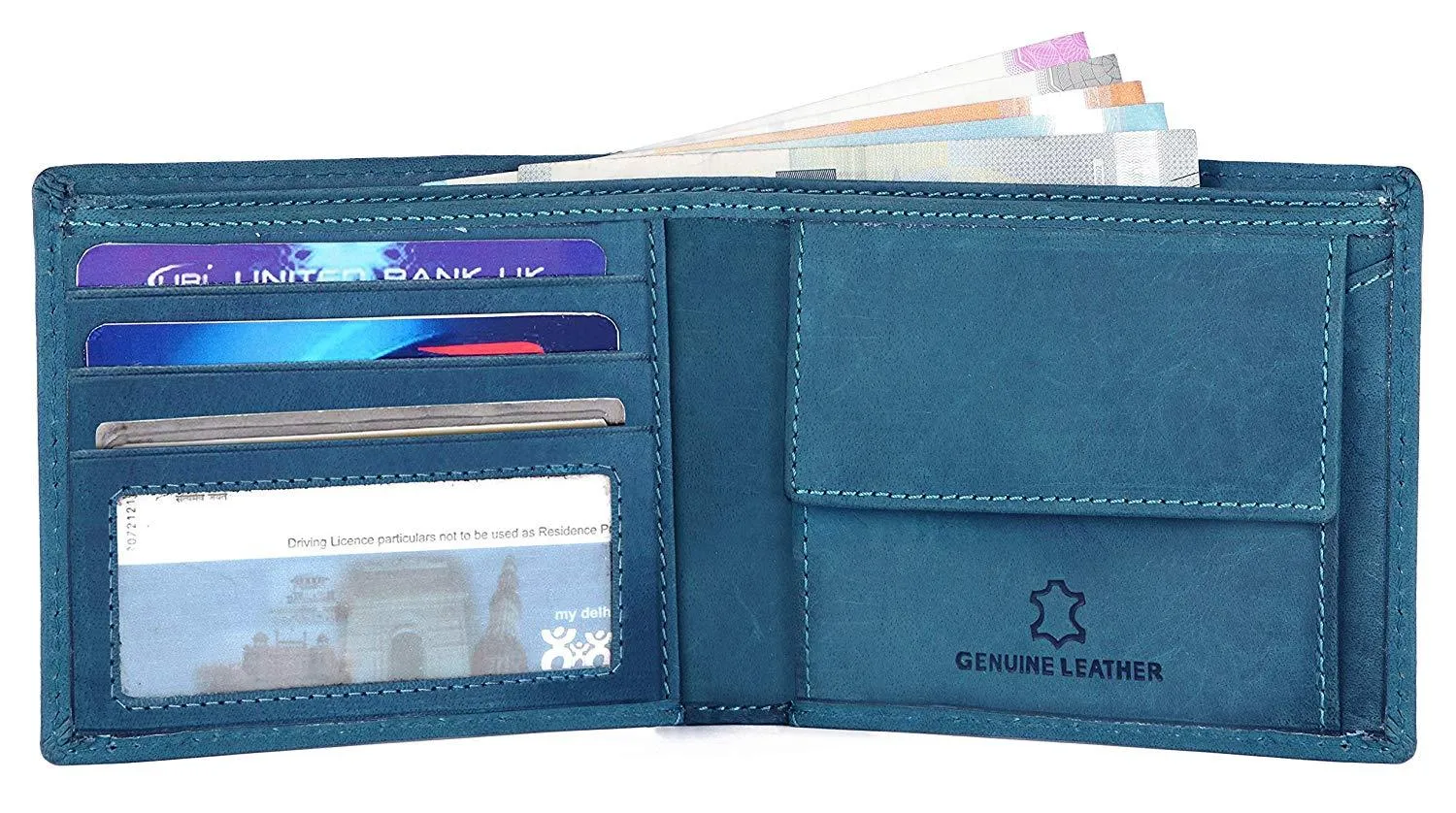 Napa Hide Blue Men's Wallet (NPH013 BLU HNTR)