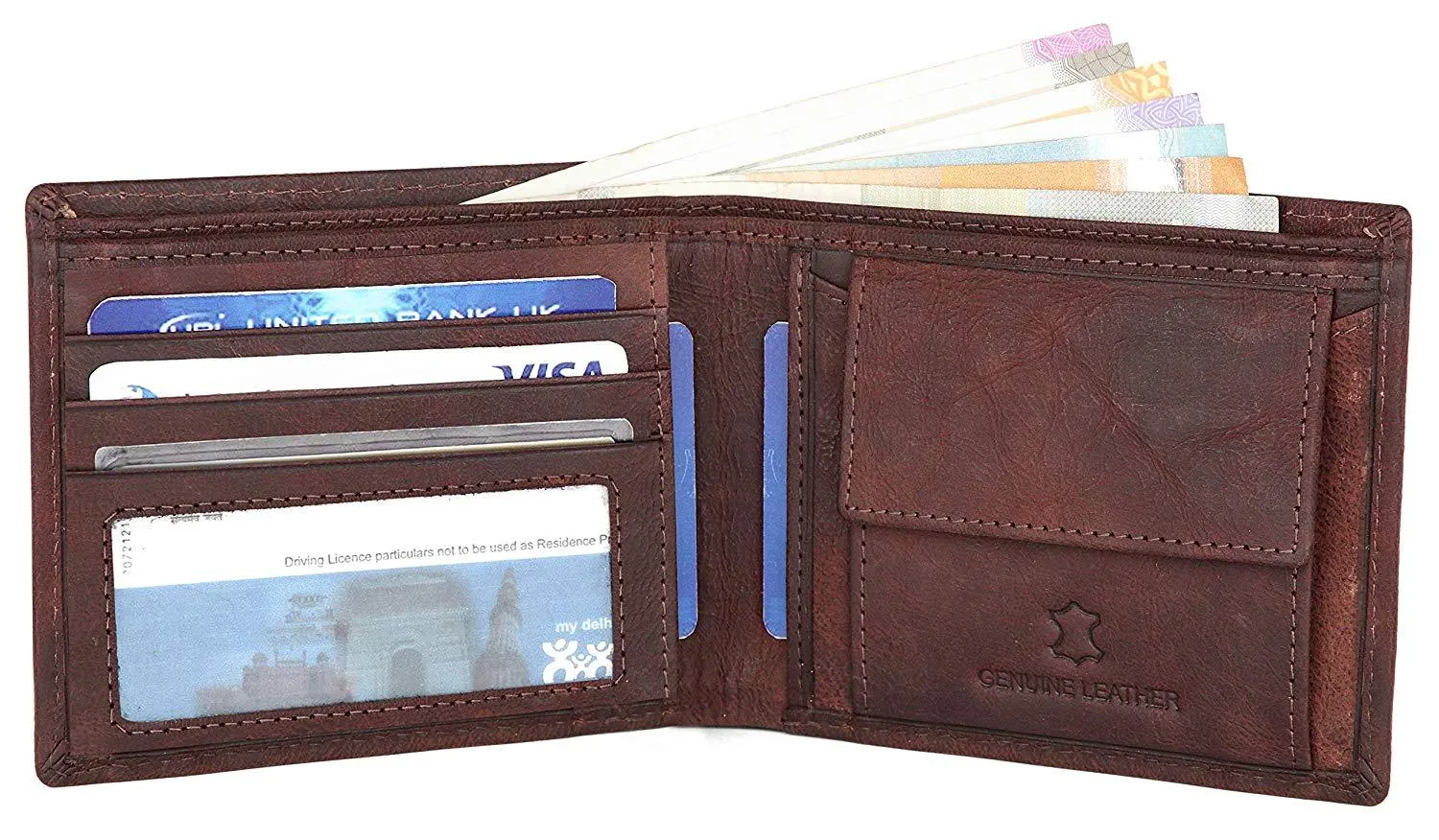 Napa Hide Brown Men's Wallet (NPH013 BRN Crackle)