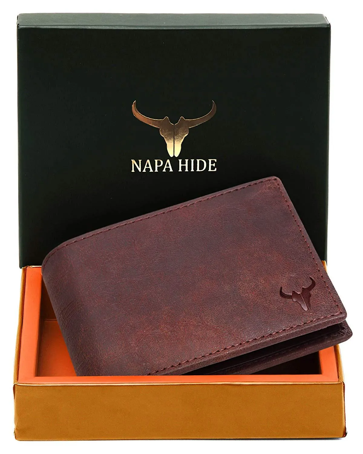 Napa Hide Brown Men's Wallet (NPH013 BRN Crackle)