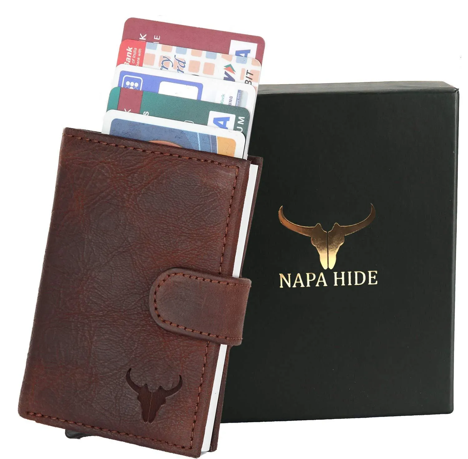 Napa Hide Brown Men's Wallet (NPHCRD004 Crackle)