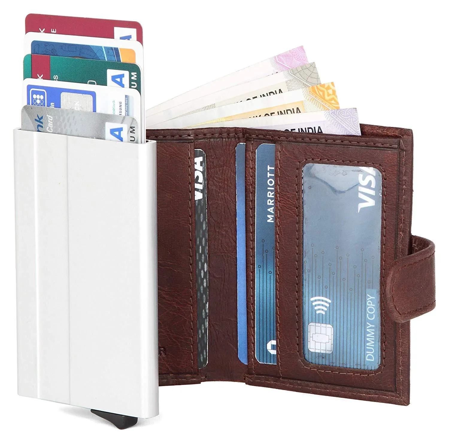 Napa Hide Brown Men's Wallet (NPHCRD004 Crackle)