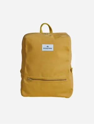 Natural Cotton Canvas Daypack | Mustard Yellow