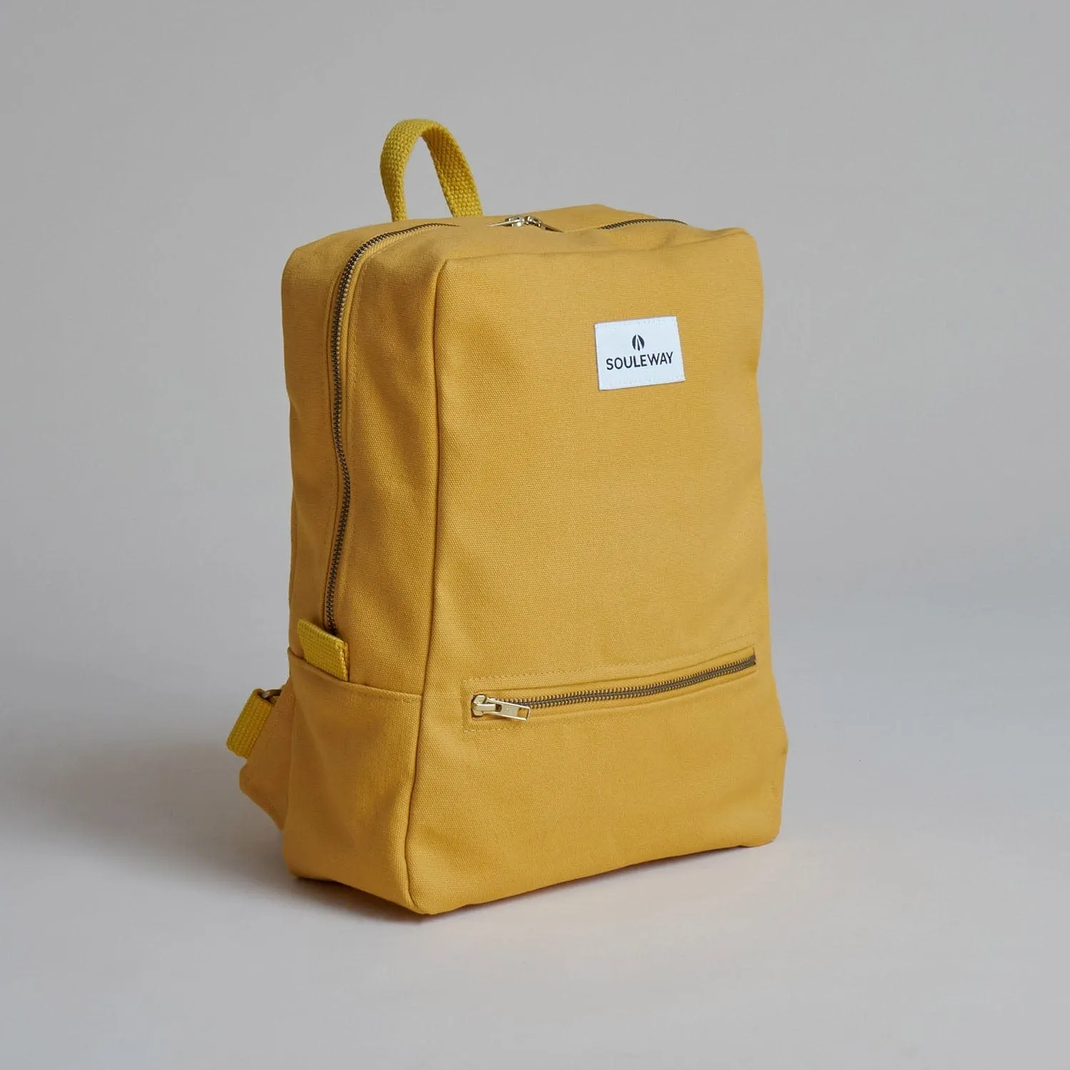 Natural Cotton Canvas Daypack | Mustard Yellow