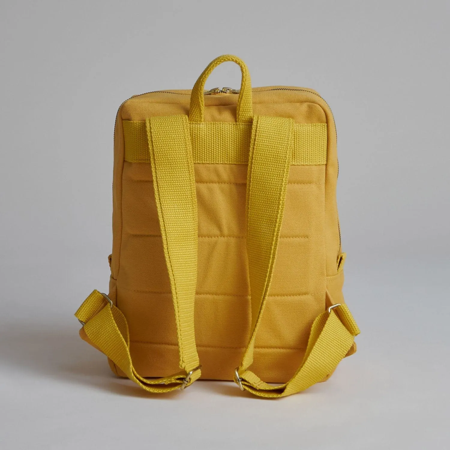 Natural Cotton Canvas Daypack | Mustard Yellow