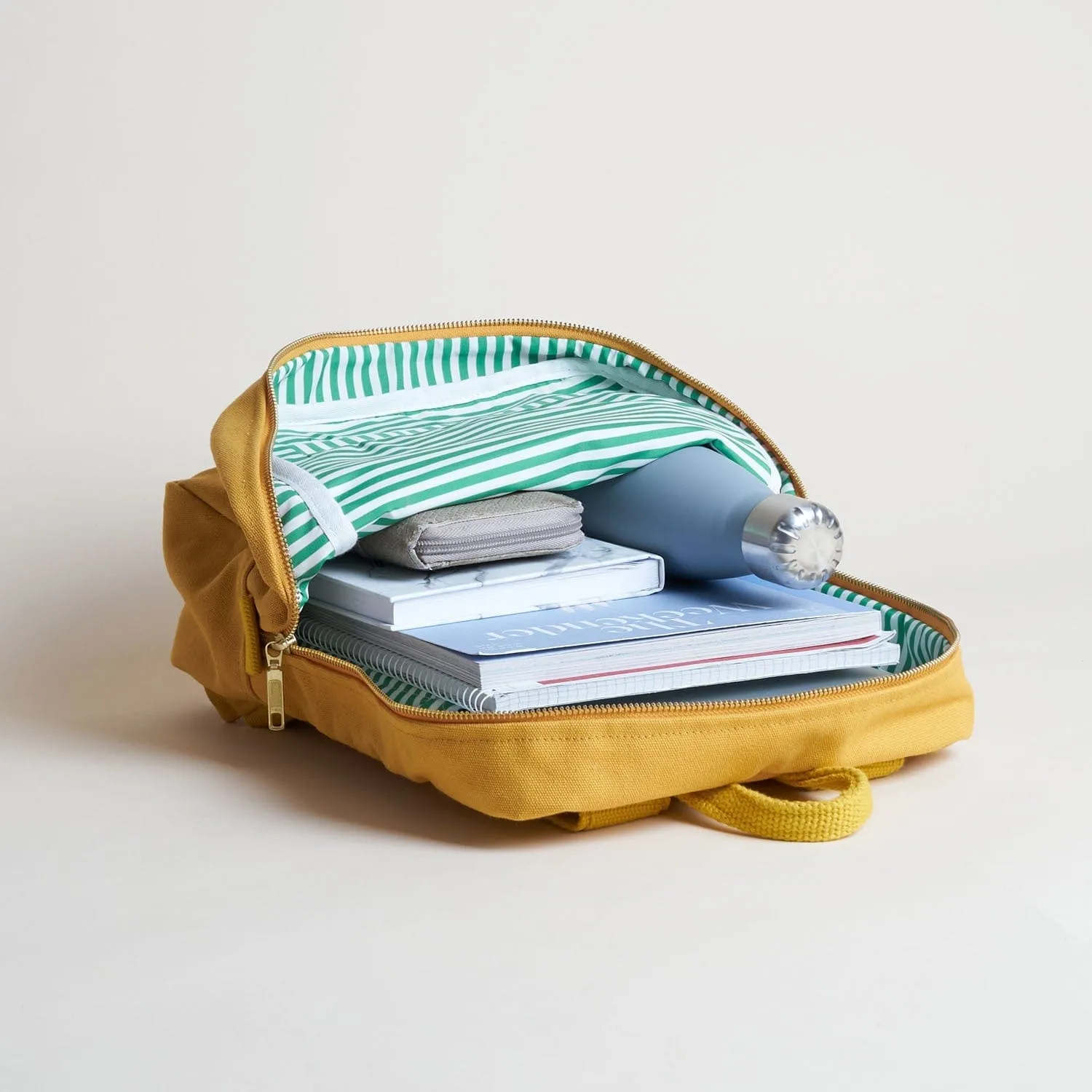 Natural Cotton Canvas Daypack | Mustard Yellow