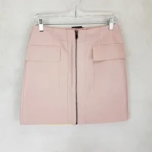 NEW 21 Saints Size M Faux Leather Mini Skirt in Pink
