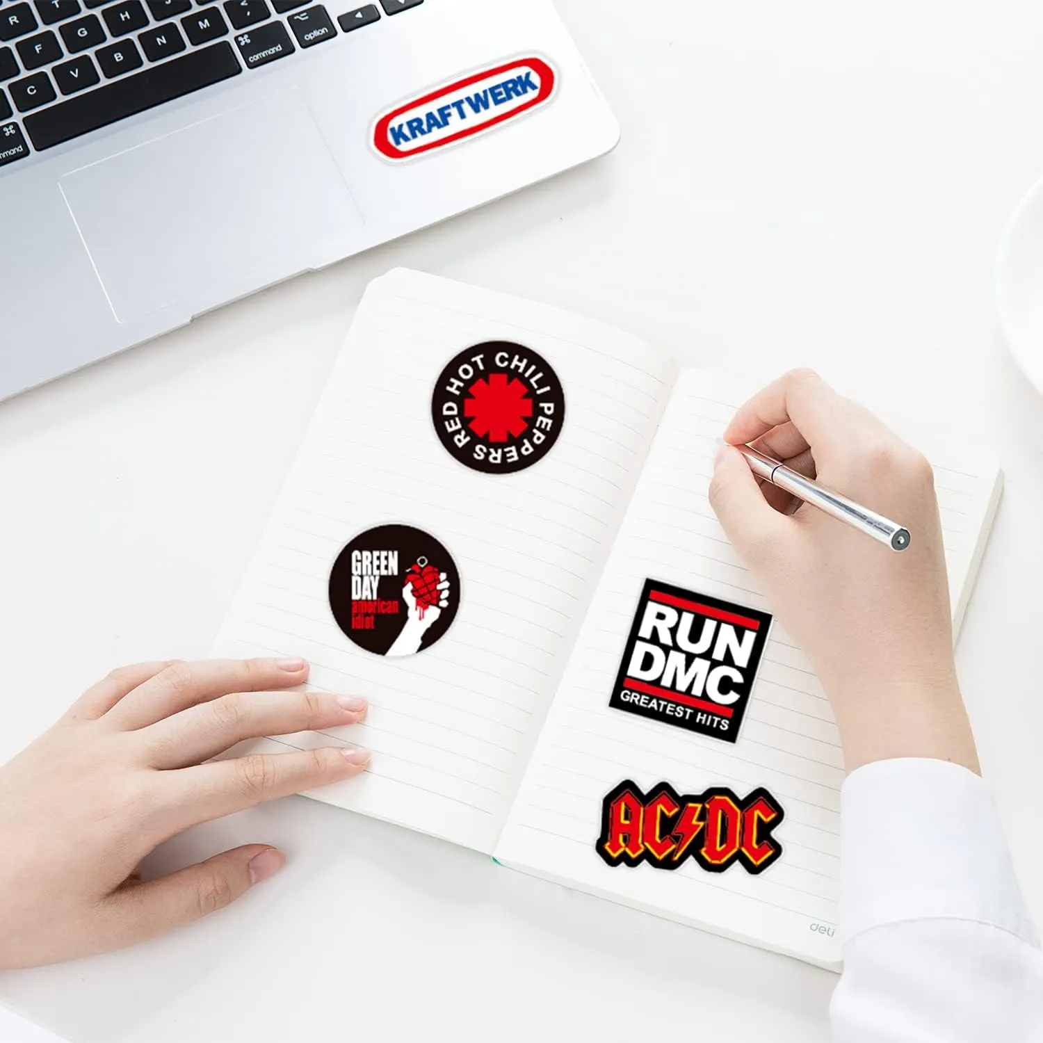 NEW Rock Music Band Stickers, 100 Pcs Vinyl Waterproof Decals Fashion Hip-Hop Decals Graffiti Stickers for Teens Adults Laptop Water Bottle Motorcycle Bicycle Skateboard Luggage Y4-YGTZ (Music)
