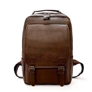 NUC Mens Faux Leather Travel Backpack for Men by Wolph