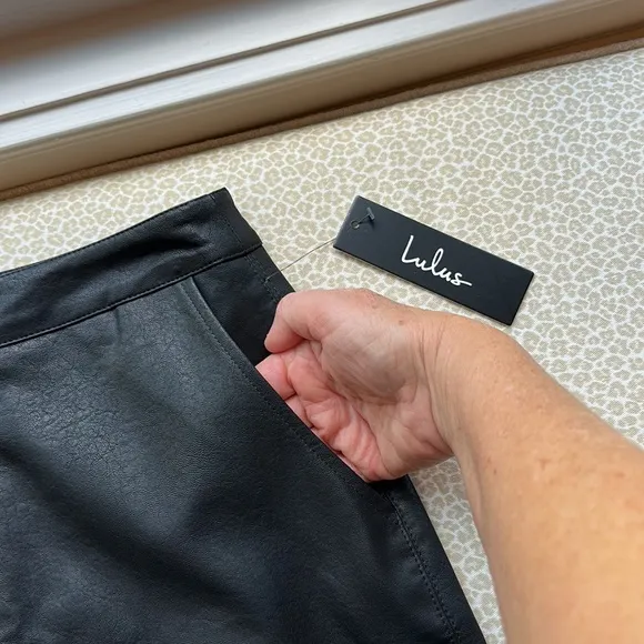 NWT Lulu’s Faux Leather Mini Skirt