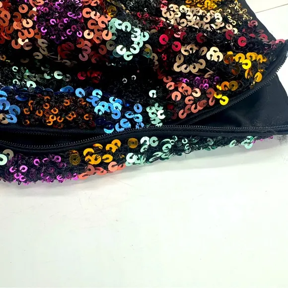 NWT Zara Multicolor Sequins Mini Skirt Front Tie Light Stretch Size US Smalll