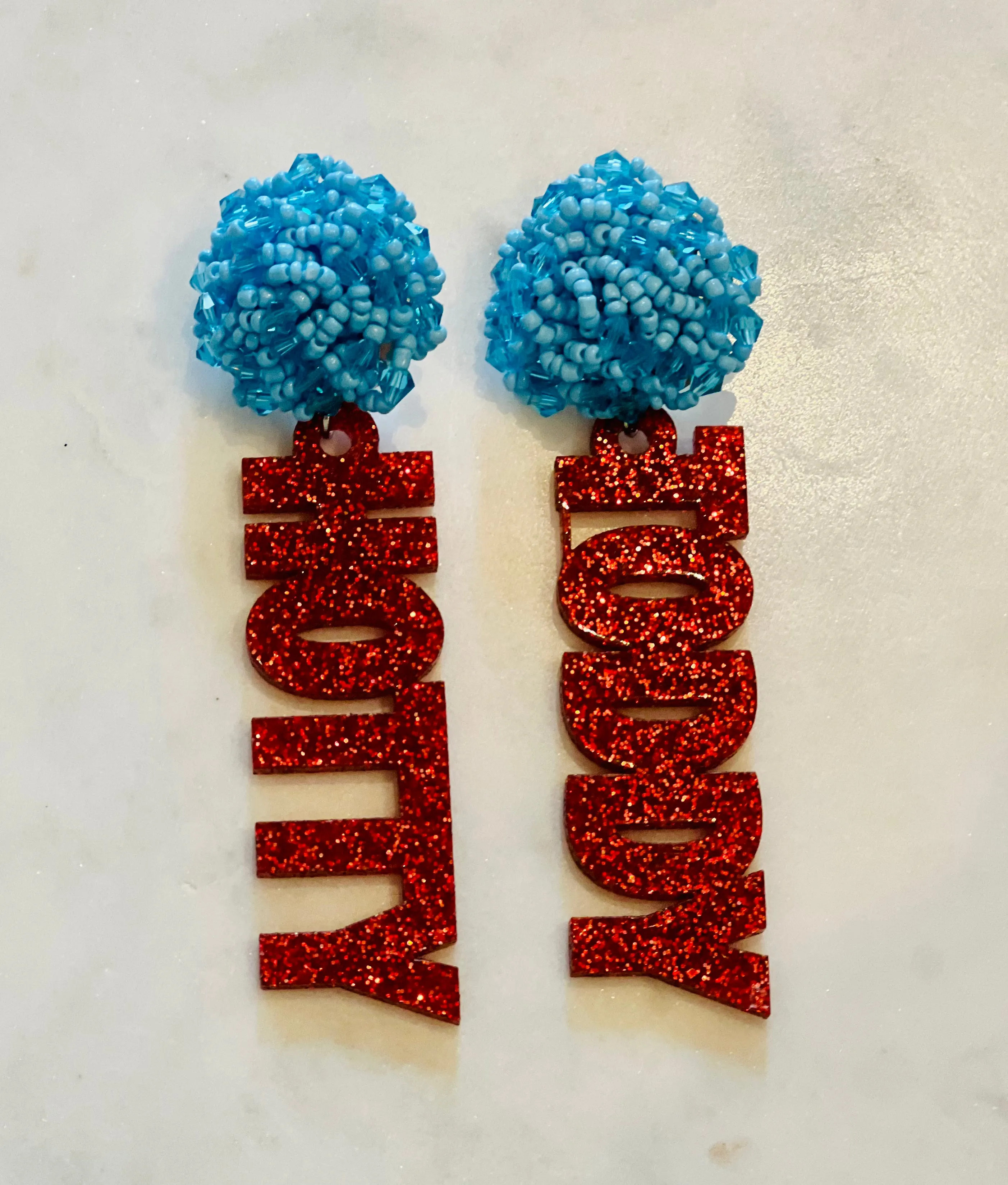 Ole Miss "HOTTY TODDY" Acrylic Earrings