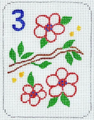 OM-368 Mini Mahjong Tile – Flowers & Branch
