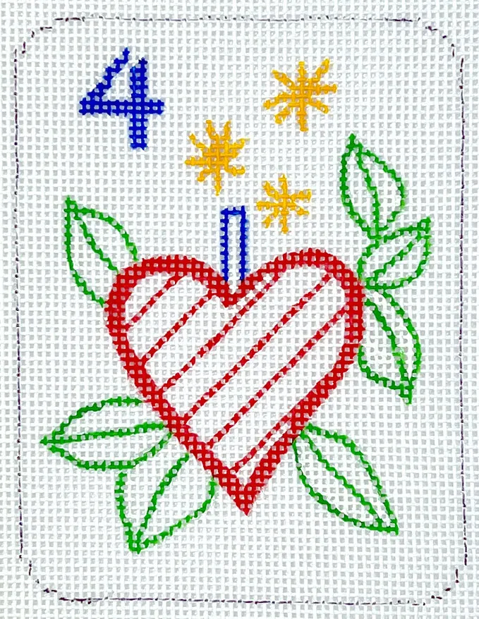 OM-376 Mini Mahjong Tile – Heart w/ Leaves