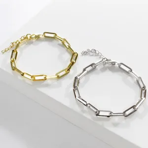 Open Link Bracelet 6" - Gold or Silver