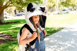Panda - Little Kids Backpack with Detachable Hood