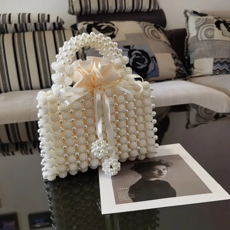 Pearl Beaded Women's Handbag Wedding Evening Clutch Party Purse