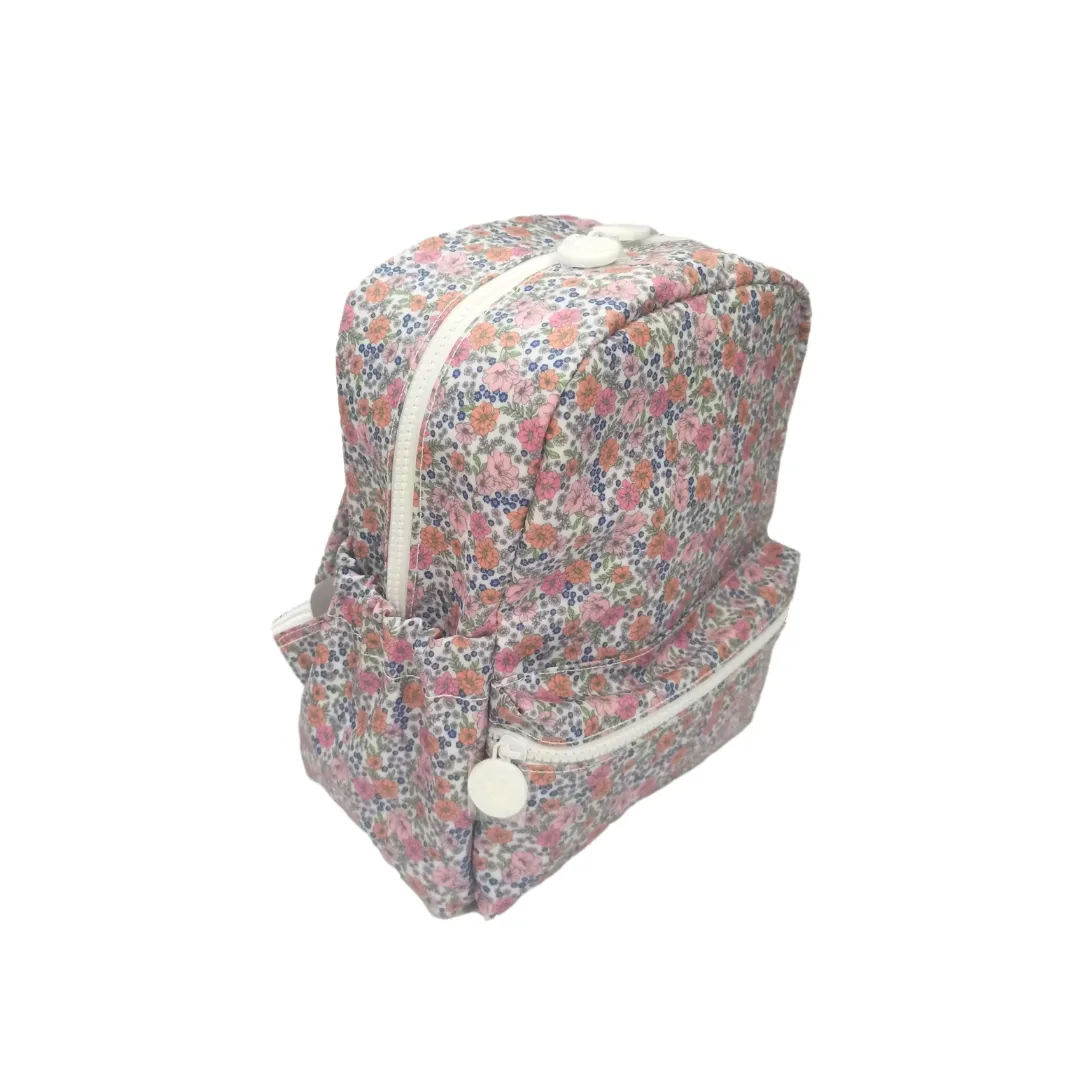 Personalized Small Nylon Backpack Garden Floral